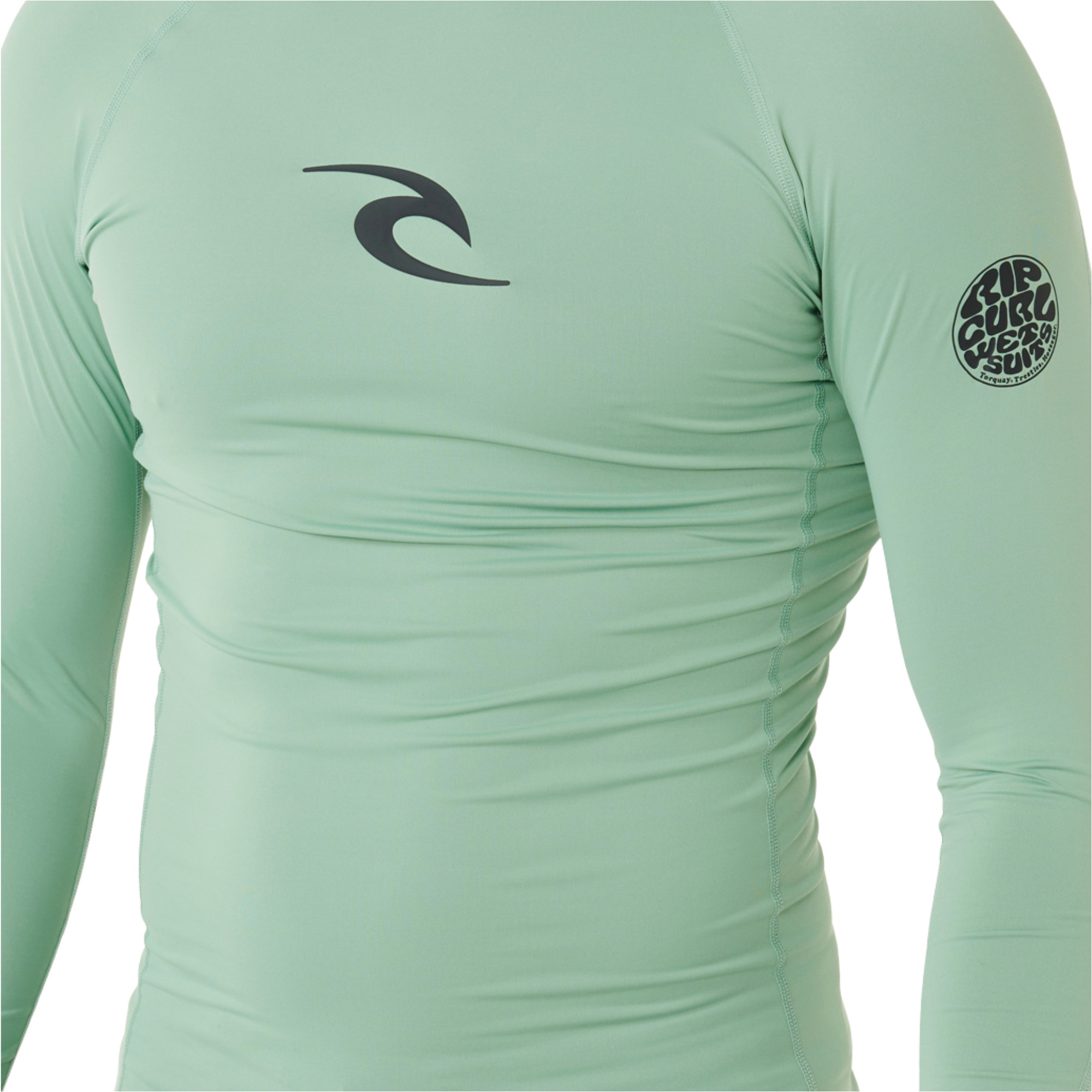2026 Rip Curl Hombres Waves UPF Performance Camiseta De Lycra De Manga Larga 16FMRV - Aloe
